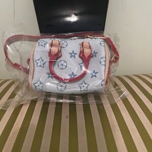 Stylish Blue and Red Women's Bag